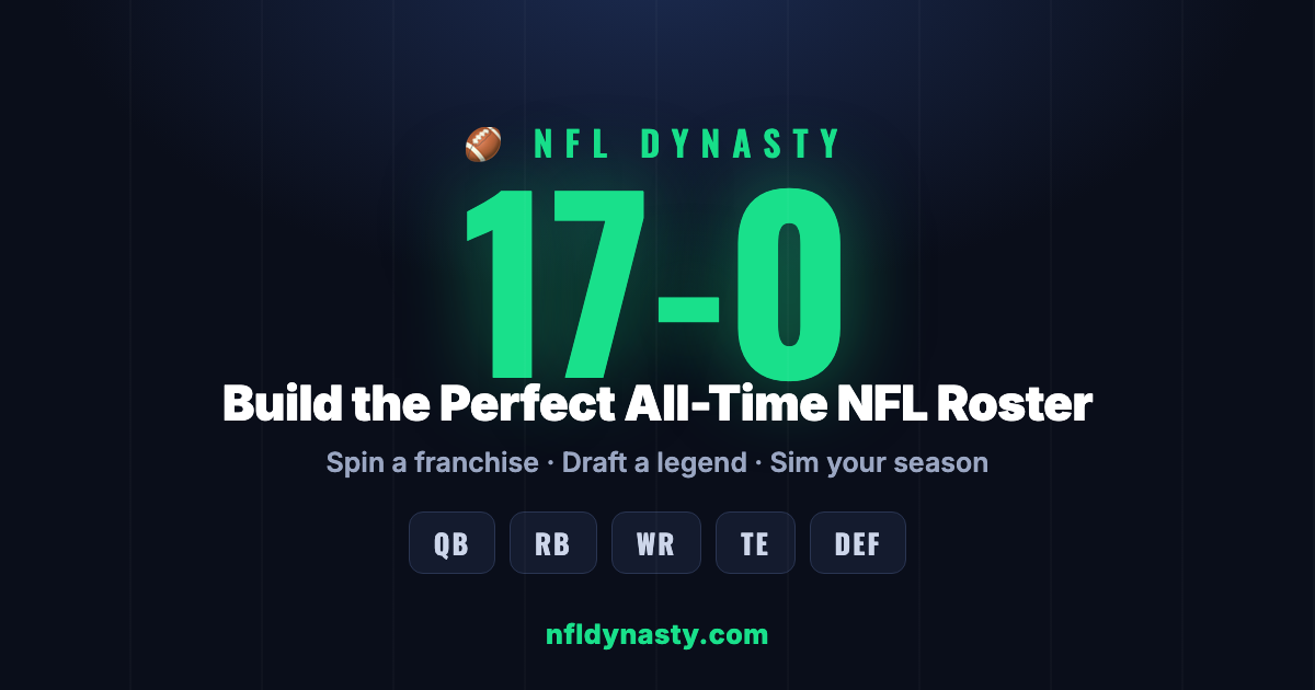 Nfl Randomised Rosters NFL Roster Builder — Best All-Time NFL Roster Simulator | NFL Dynasty